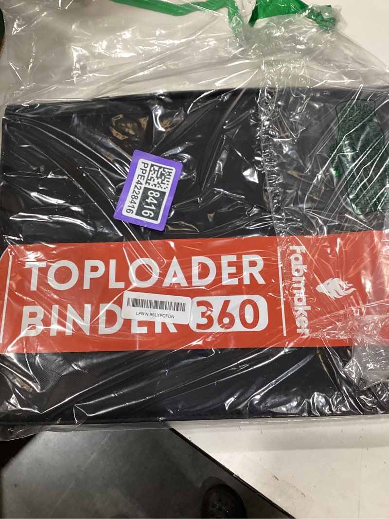 Condition photo showing New/Like New for Top Load Binder Holds 360 Cards with Hard Card Sleeves, Portable Card Binder with Retractable Handle, Side Loading Trading Card Storage for Collectible Games, Sports Cards, Black