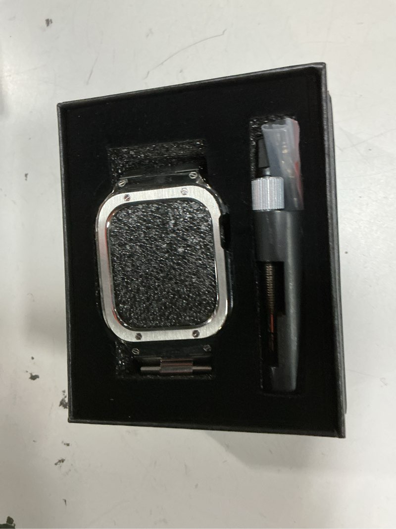 Condition photo showing Good Condition for miohhr stainless steel band and case compatible with apple watch band 46mm series 11 10, men metal protective bumper cover for iwatch 46mm series 11/10, silver silver 46mm(series 11/10)