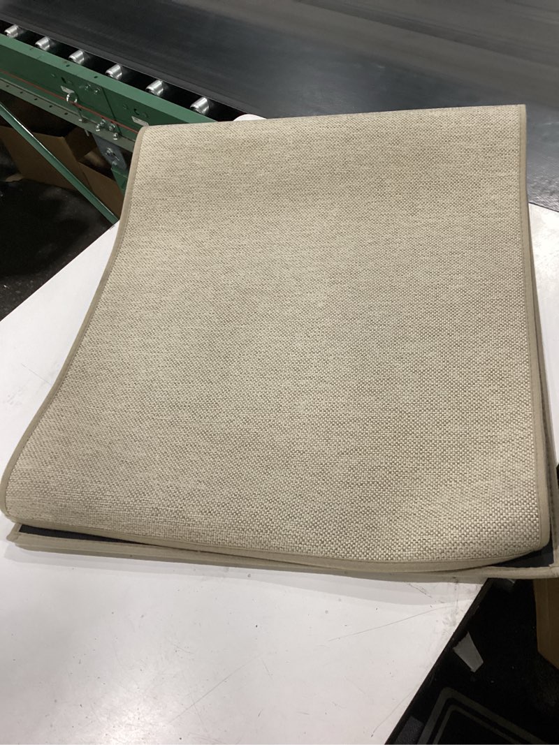 Condition photo showing Good Condition for lekeepgo door mat 24"x47", non slip door mat indoor entrance, rubber backing front indoor door mats washable absorbent low-profile doomat entryway entry resist dirt inside door mats, khaki 1'11" x 3'11" (rectangular) khaki