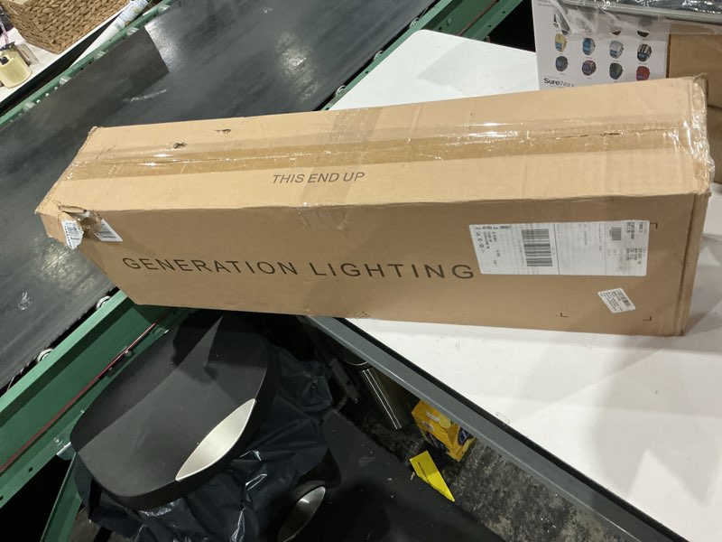 Condition photo showing New/Like New for sea gull lighting vector-9 light chandelier-satin brass finish-incandescent lamping type