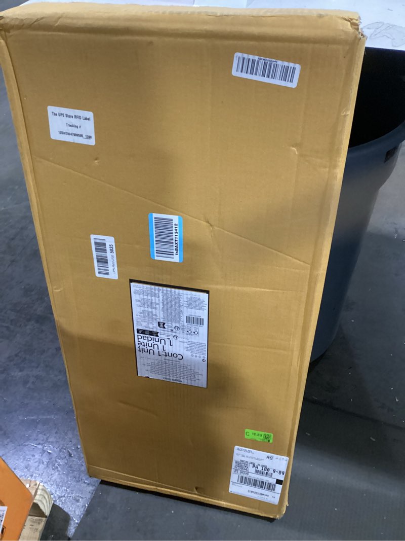 Condition photo showing New/Like New for Amazon Basics Wooden Bar Stool with Backrest 24", Grey, 1 Unit 1 Pack Grey