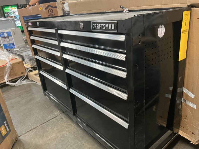 Condition photo showing As Is for craftsman 2000 series 26-in w x 19.75-in h x 12-in d 5 -drawer steel tool chest ( black )