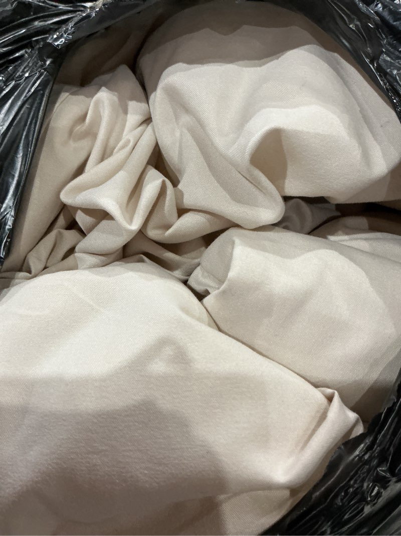 Condition photo showing Good Condition for comforters queen size, all season quilted bed comforter, ultra-soft down alternative duvet insert with 4 tabs, lightweight bedding blanket - machine washable, beige beige queen