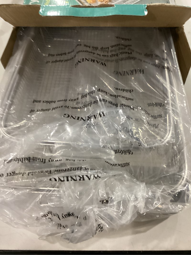 Condition photo showing New/Like New for air fryer basket, openice 2 set air fryer pan and crisper tray for oven, non-stick oven air fryer basket for baking and crispy foods - large & medium 15.6" × 11.6" & 12.8" × 9.6"