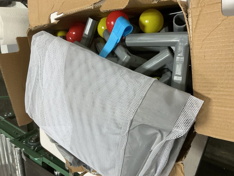 Condition photo showing As Is for Baby Playpen 50 x 50 Inch Play Pen Playards, Playpen for Babies and Toddlers, Baby Playard for Indoor & Outdoor Active Center Game Fence, with Skin-Friendly Fabric and Soft Breathable Mesh Grey Grey 50 × 50 Inch