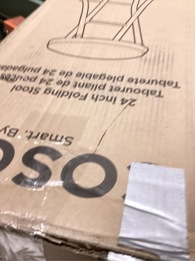 Condition photo showing New/Like New for COSCO 24" Vinyl Padded Folding Stool, Multipurpose, Great for Small Spaces, Double Braced, Black, 4-Pack