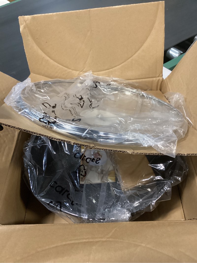 Condition photo showing Good Condition for CAROTE 12Inch Nonstick Deep Frying Pan with Lid, 5.5 Qt Jumbo Cooker Saute Pan with Pour Spout, Skillet Induction Cookware, Non Stick Cooking Pan PFOA Free, Classic Granite Classic Granite 12"