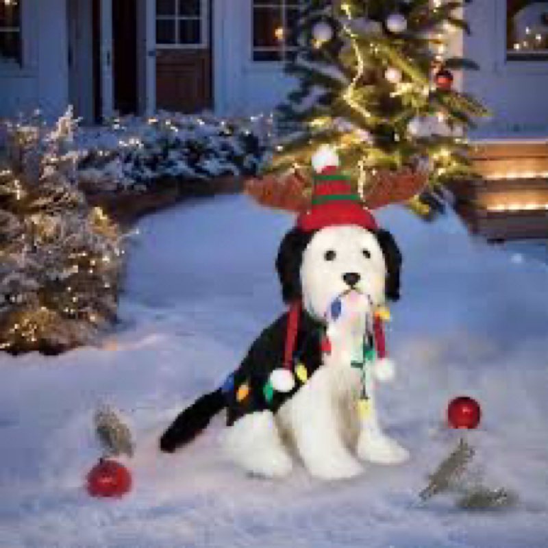 Holiday Living 2 ft LED Shaggy Dog Decoration