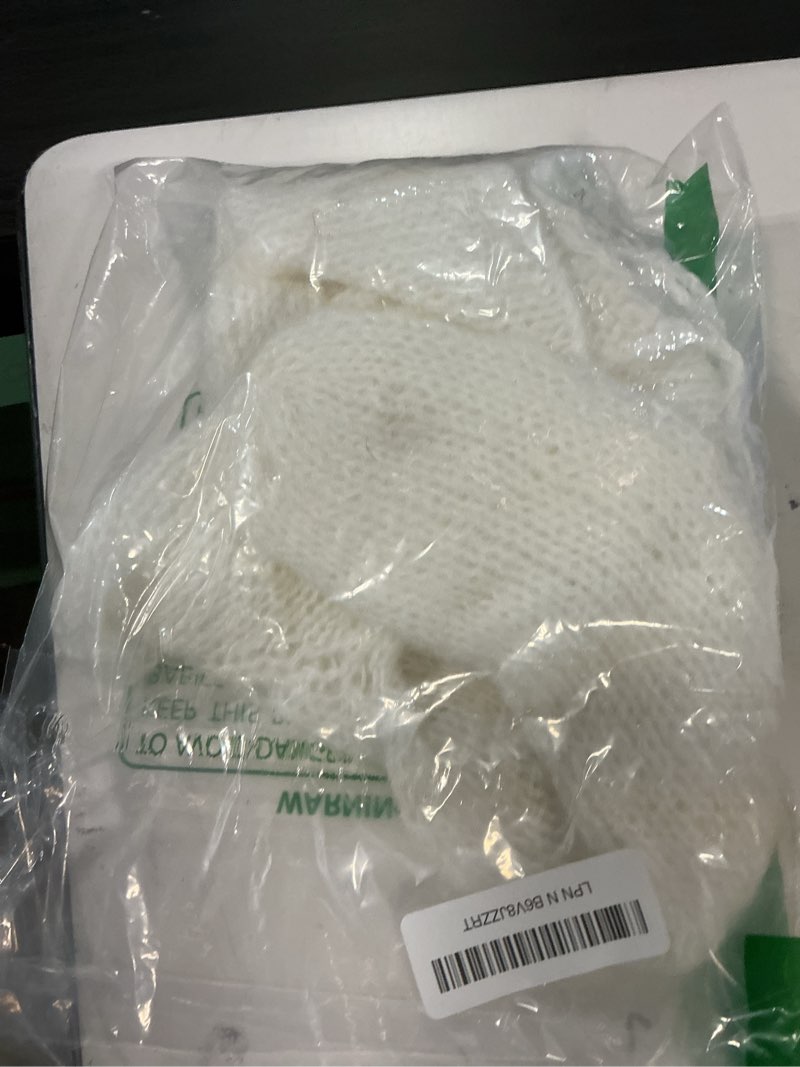 Condition photo showing Good Condition for Newborn Photography Props Outfits Cute Mohair Hat Romper Bodysuit Infant Baby Boys Girls Photoshoot Props Costume Set White