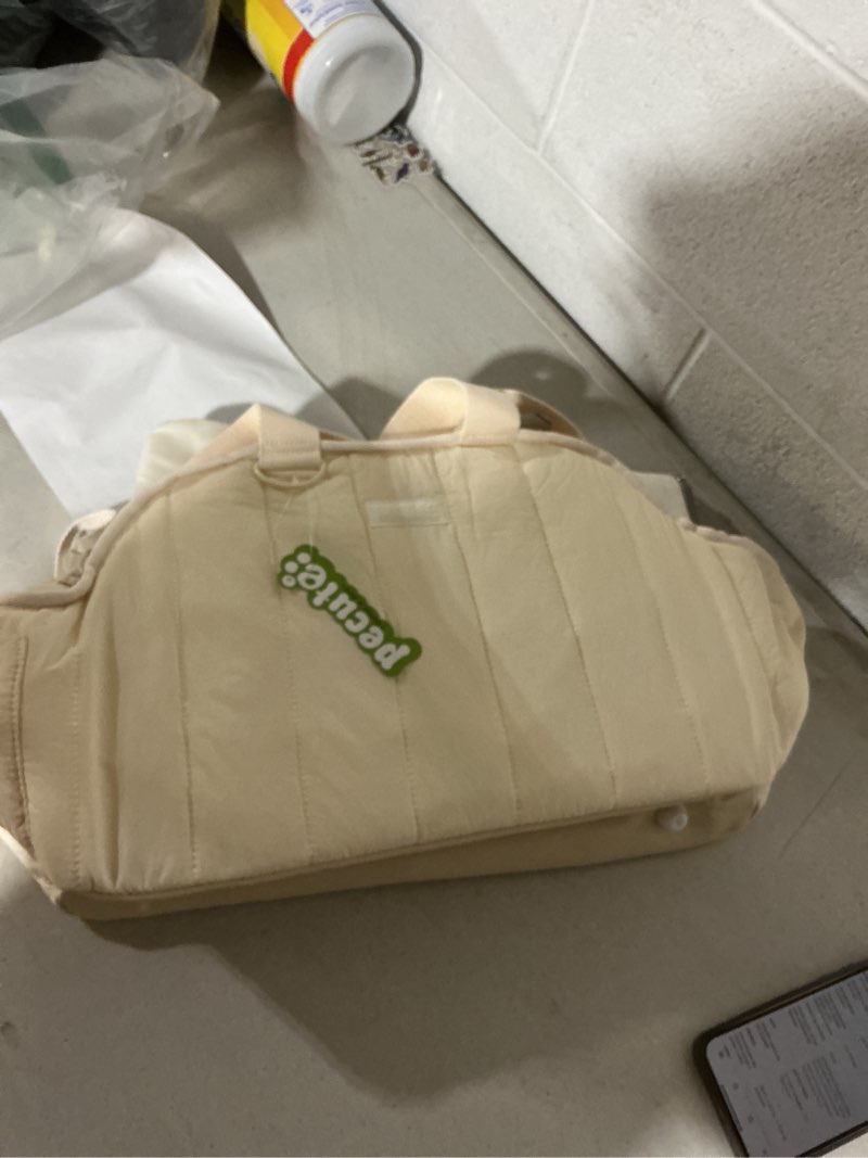 Condition photo showing Good Condition for ??pecute dog purse carrier, lightweight dog carriers for small dogs with large pockets, dog soft-sided carriers up to 6.6lbs, pet carrier for puppy cat rabbit, suitable for travel, subway, cream 16.9"l x 8.5"w x 10.6"h cream