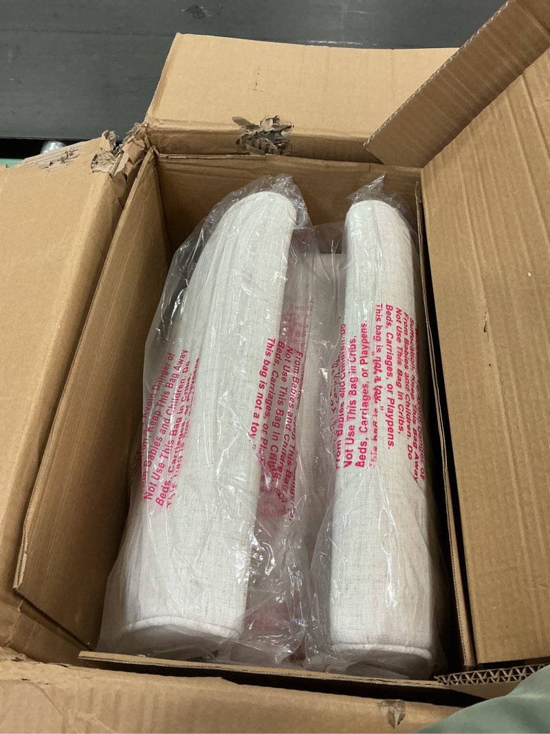 Condition photo showing Good Condition for Homepop Scalloped Detail Dining Chair|Upholstered Parsons Dining Chairs |Decorative Home Furniture, Cream Textured Woven (Set of 2) Cream Textured Woven(set of 2) Pack of 2