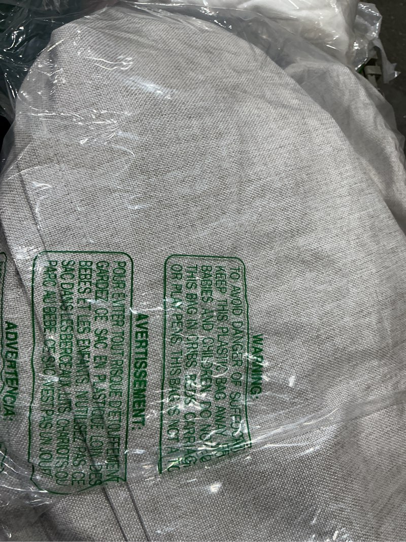 Condition photo showing New/Like New for oatmeal 92 inch long curtains for living room dining semi sheer privacy grommet flax burlap linen drapes elegant boho farmhouse bay window curtains 92 inches long 2 panels set moss green 52x92 oatmeal 52"w x 92"l (pack of 2)