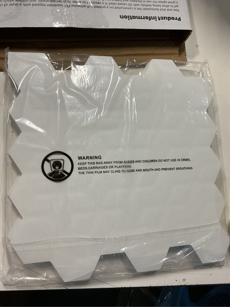 Condition photo showing New/Like New for art3d 10-sheet peel and stick backsplash tiles, 12x12 inch self-adhesive 3d wall tiles for kitchen, bathroom, countertop - thickened waterproof design (light brown) 12x12 inch light brown