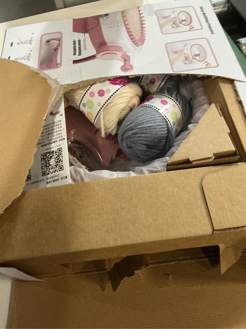Condition photo showing Good Condition for buaob sentro knitting machine 48 needles for adults, smart automatic circular crochet knitting machine with row counter