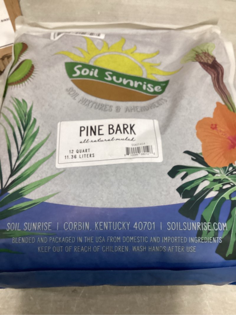Condition photo showing Good Condition for Soil Sunrise 100% Natural Pine Bark Mulch Nuggets (12 Quarts) Small Chips for Indoor/Outdoor Container Gardening, Ideal for Soil Supplement, Houseplant Topper, and Terrariums