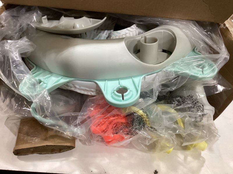 Condition photo showing As Is for skip hop 2-in-1 sit-up activity baby chair, silver lining cloud activity chair