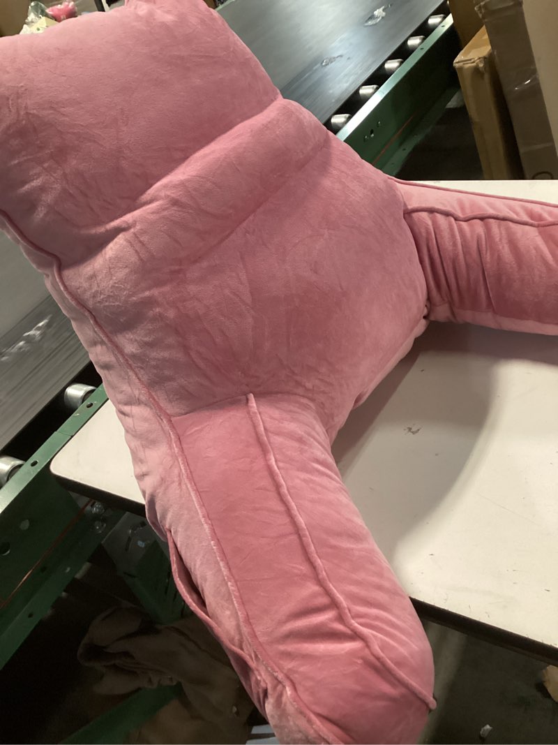 Condition photo showing As Is for Sasttie Reading Pillow, Pillows for Reading or Relaxing – Ergonomic Support for Head, Neck, Back, and Lumbar, 21-Inch, Light Pink 21-Inch Light Pink