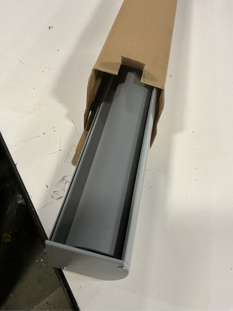 Condition photo showing Good Condition for ChrisDowa Cordless Blackout Roller Shades for Windows, Striped Free-Stop Window Blinds with Privacy, Thermal Insulated Window Shades for Home, Office and Door. Grey, 23" W x 72" H 23"W x 72"H Grey