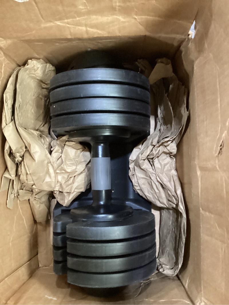 Condition photo showing As Is for (1 only)22LBS/25LBS/52LBS Single/Pair Adjustable Dumbbells Set Premium Rubber Coated Dumbbell Set with Secure Locking Mechanism for Safe & Customizable Strength Training