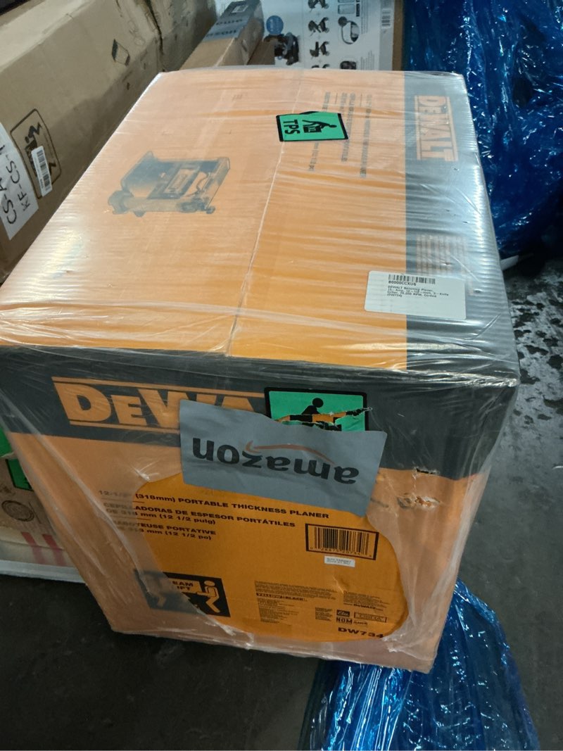 Condition photo showing New/Like New for DEWALT Benchtop Planer, 15-Amp, 12-1/2-Inch, 3-Knife Cutter, 20,000 RPM, Corded (DW734)