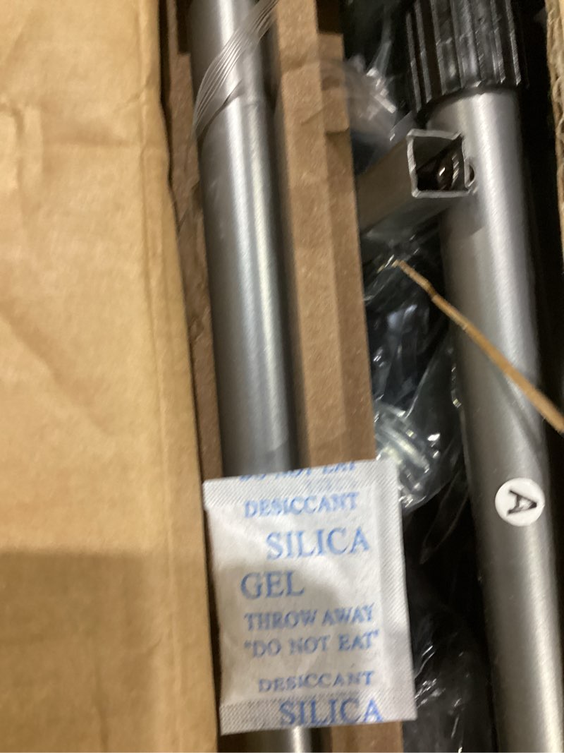 Condition photo showing As Is for STORAGE MANIAC 3-Section Laundry Sorter with Foldable Ironing Board, Heavy-Duty Rolling Laundry Cart with and Removable Bags, Triple Laundry Hamper with Wheels, Dark Grey