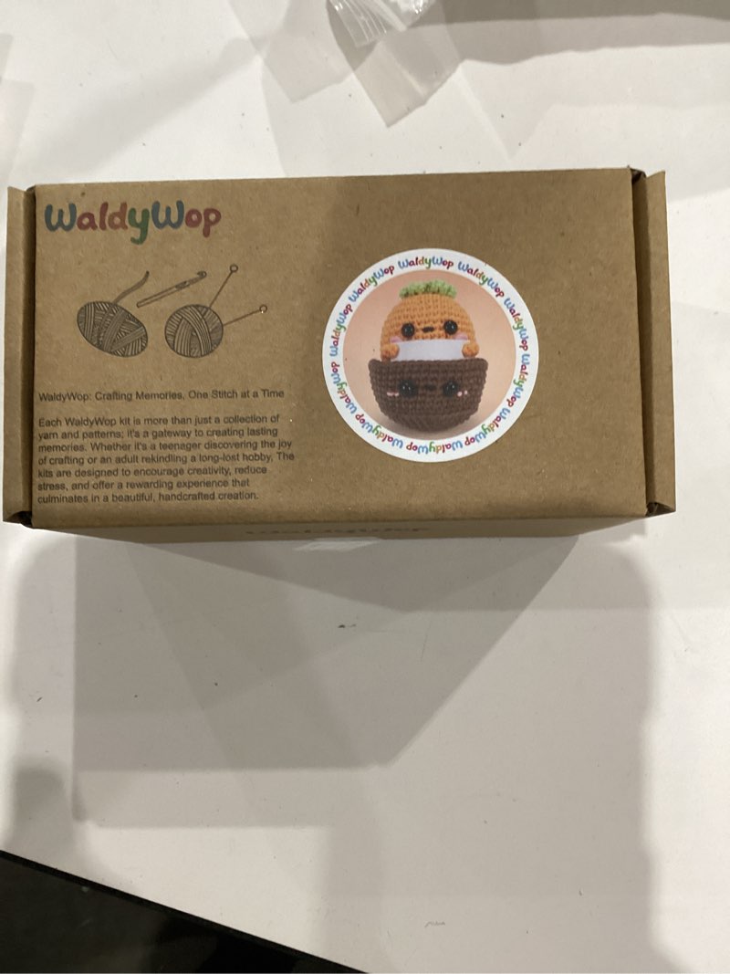 Condition photo showing New/Like New for WaldyWop Beginner Crochet Kit for Kids: Easy Crocheting Starter Kits for Girls - Learn to Crochet Set w/Step-by-Step Video - Complete Knitting Kit, Easy Crochet Yarn, Birthday Gifts for Women Carrot