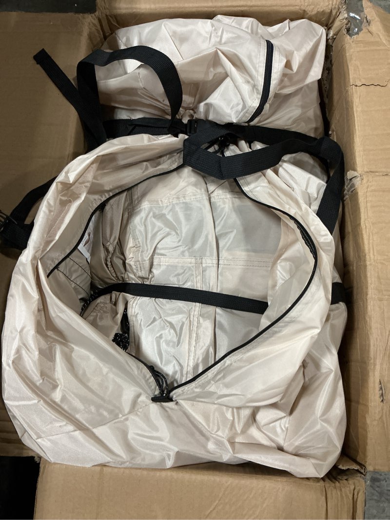 Condition photo showing Good Condition for inflatable tent with skylight, quick setup blow up tents with pump, hot tent with stove jack, waterproof oxford inflatable house for camping, air glamping tents for camping adult 4-6 person green with awning