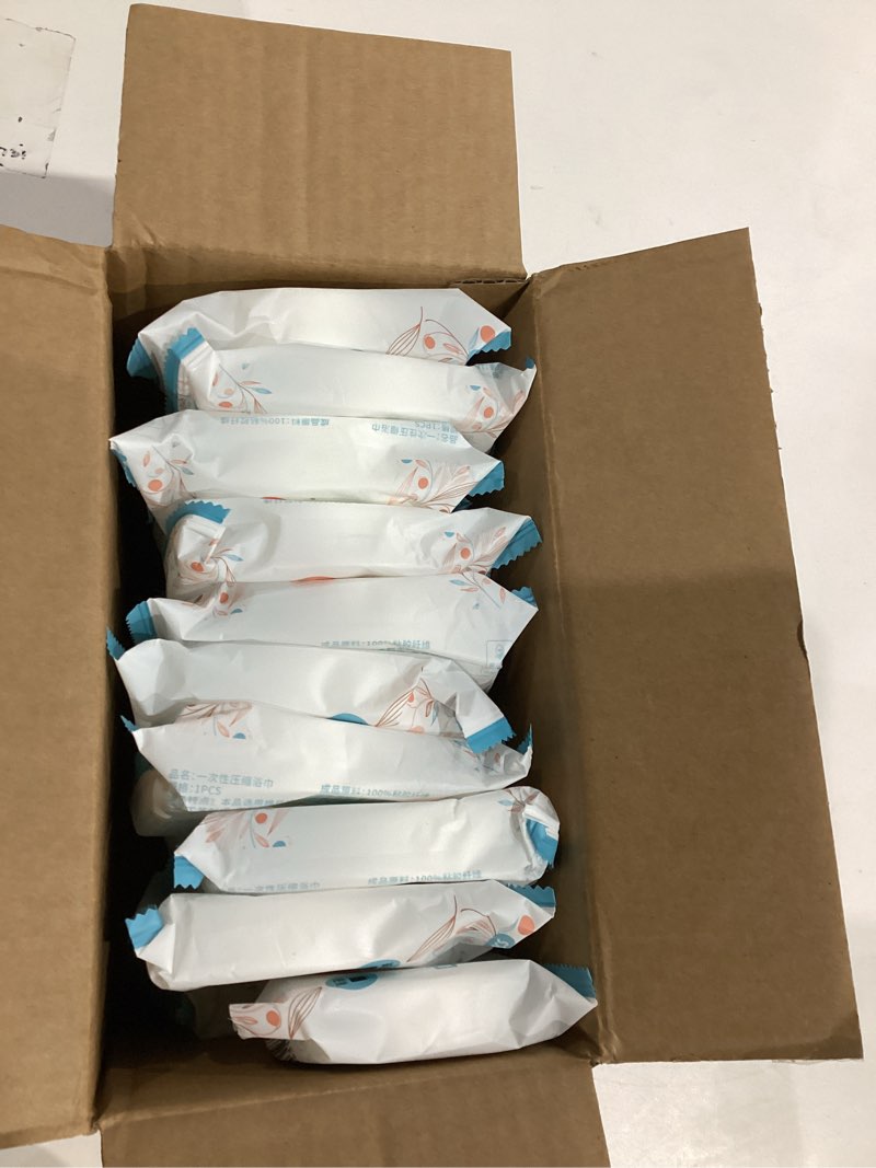 Condition photo showing New/Like New for kifmurase 20 pack large compressed towels 55“ x 28” disposable bath towels portable lightweight disposable cotton fiber tablets towel for travel camping gym swimming beach, quick dry & skin safe