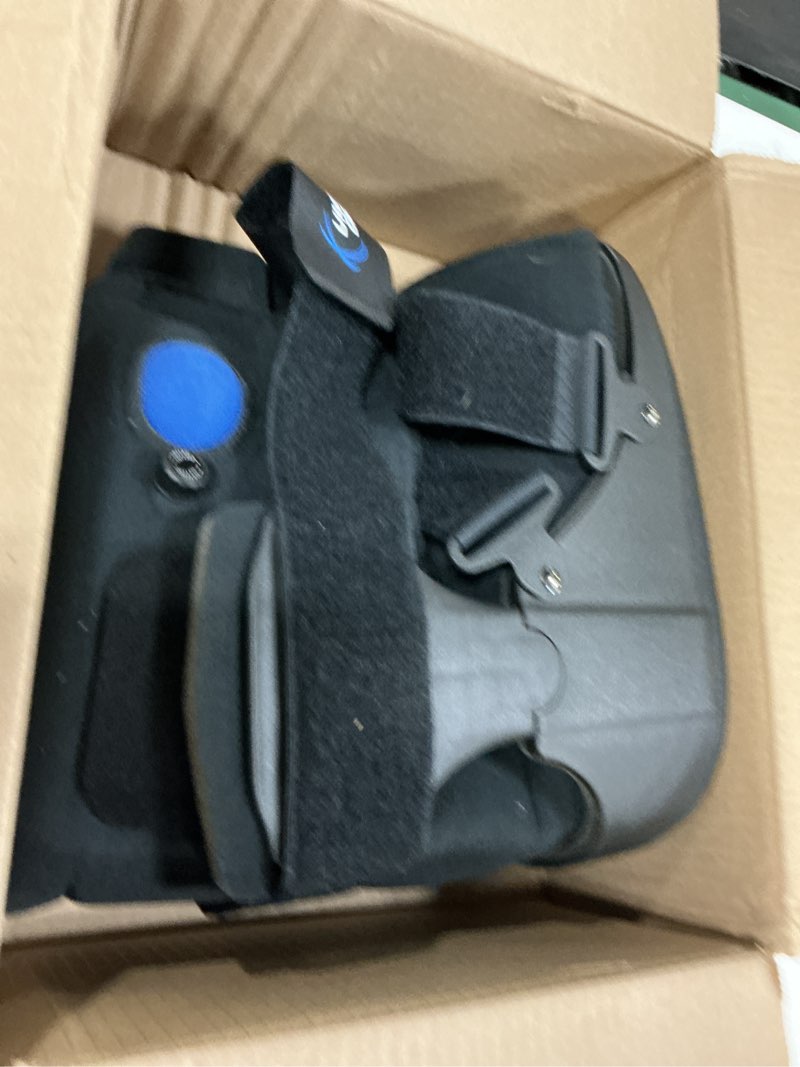 Condition photo showing As Is for united ortho usa14115 short air cam walker fracture boot, medium, black black medium boot