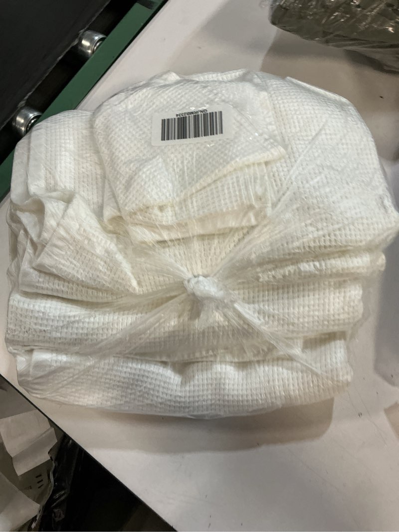 Condition photo showing Good Condition for turkish waffle terry bath towel bundle, one size, white