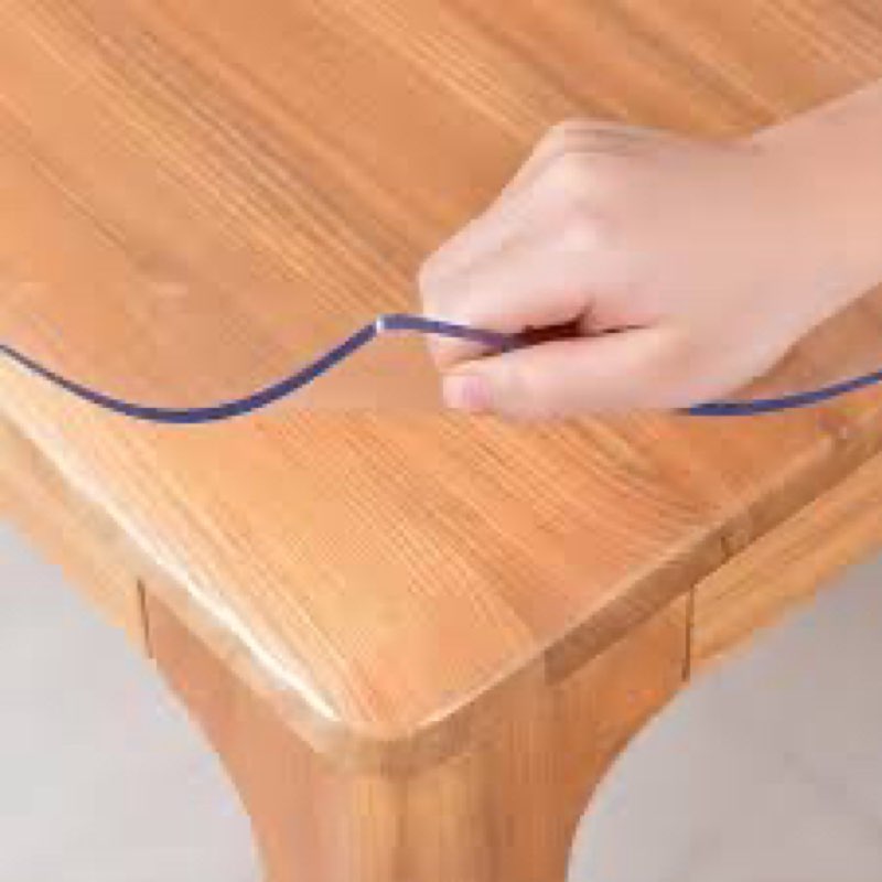 HoSwag 42"X42"Crystal PVC Table Cover Protector, Waterproof PVC Tablecloth, 1.5MM Thickened Square M