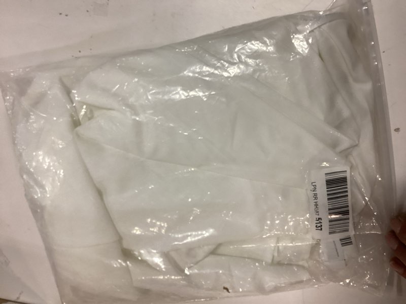 Condition photo showing Good Condition for scarlet darkness fall long sleeve mini dress fishbone renaissance corset dress white 6