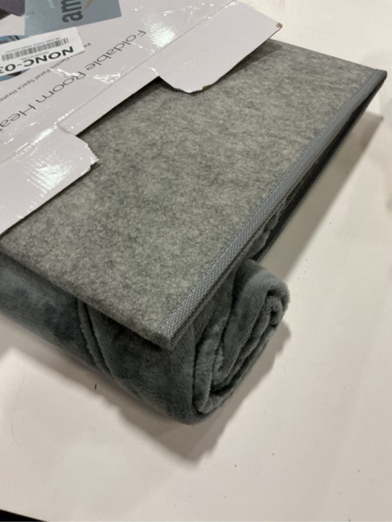 Condition photo showing As Is for Under Desk Leg Warmer with Blanket, Foldable Space Heater with Timer & Thermostat, Electric Foot Heater Panel for Indoor Use, Quiet & Small Space Foot Warmer for Office & Home, 3-Fold