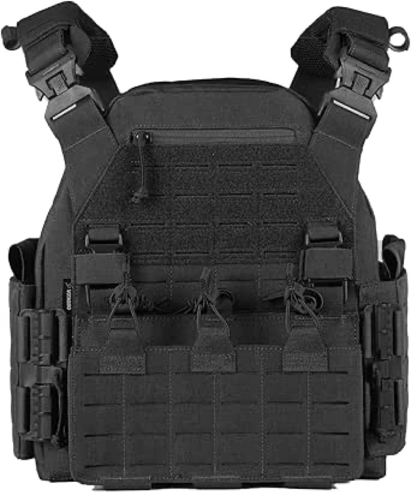 (Similar)Chaleco táctico portador militar Airsoft Combat Training Gear ligero liberación rápida Molle System