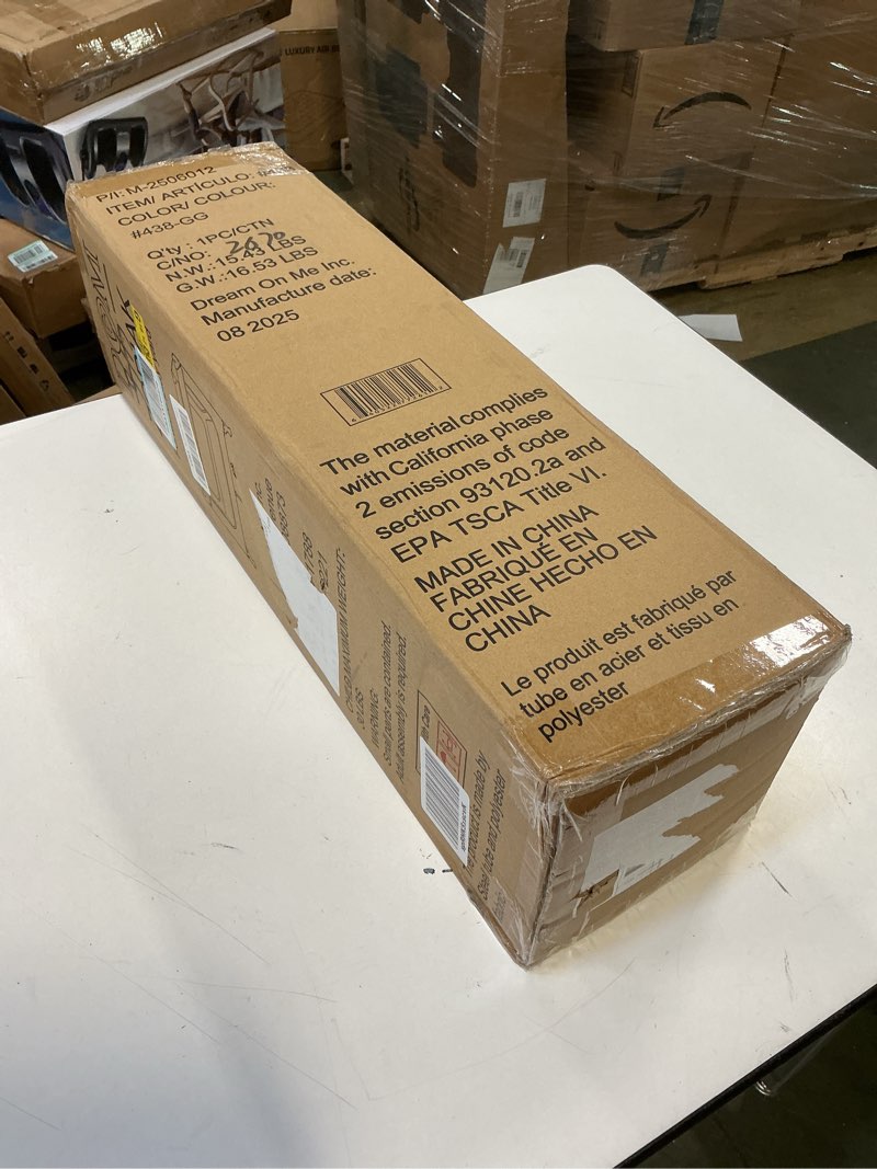 Condition photo showing New/Like New for Dream On Me Zodiak Portable Playard in Grey and Green, Lightweight, Packable and Easy Setup Baby Playard, Breathable Mesh Sides and Soft Fabric - Comes with a Removable Padded Mat Grey/Green