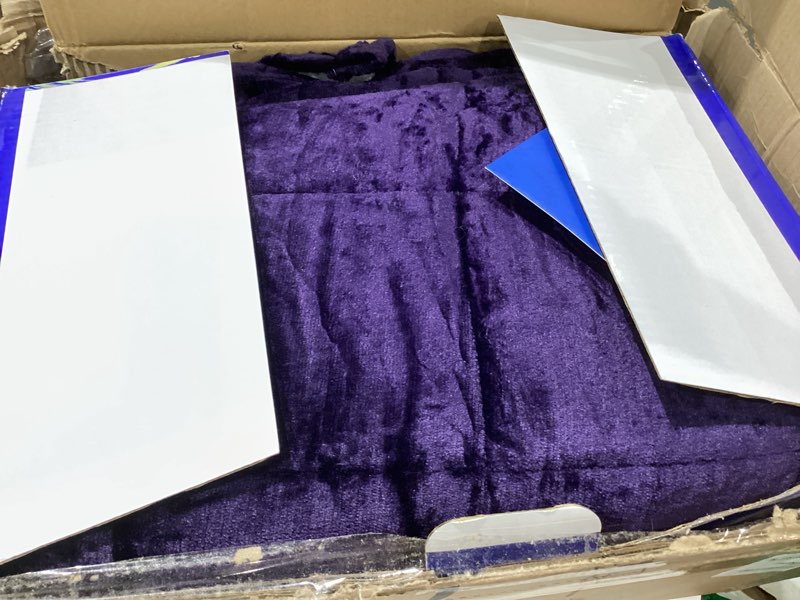 Condition photo showing Good Condition for alomidds weighted blanket twin size 20lbs 48x72 inches,sherpa weighted blankets for adults,fluffy warm sherpa & cozy soft flannel snuggle thick heavy blanket great for relaxing,purple a(purple) 48"x72" 20lbs