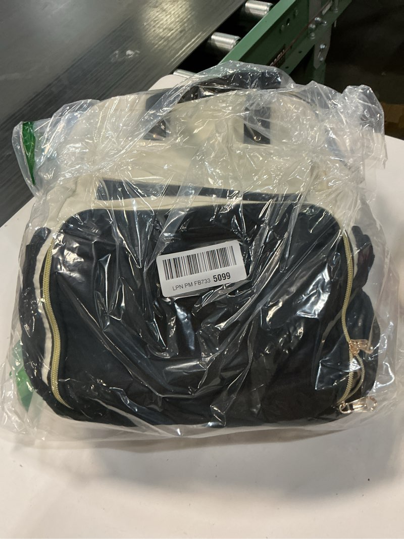 Condition photo showing Good Condition for BERTASCHE Lunch Backpack for Women, 15.6 Inch Laptop Backpack with Insulated Cooler Lunch box, Work Backpack for Teacher Nurse Travel College Picnic, Black-Beige 15.6 inch Black-beige