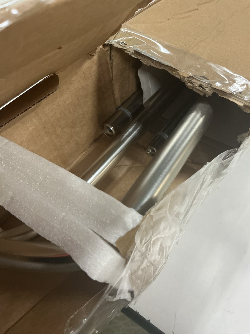 Condition photo showing As Is for Umbra Midnight Expandable Double Blackout Curtain Rod Nickel