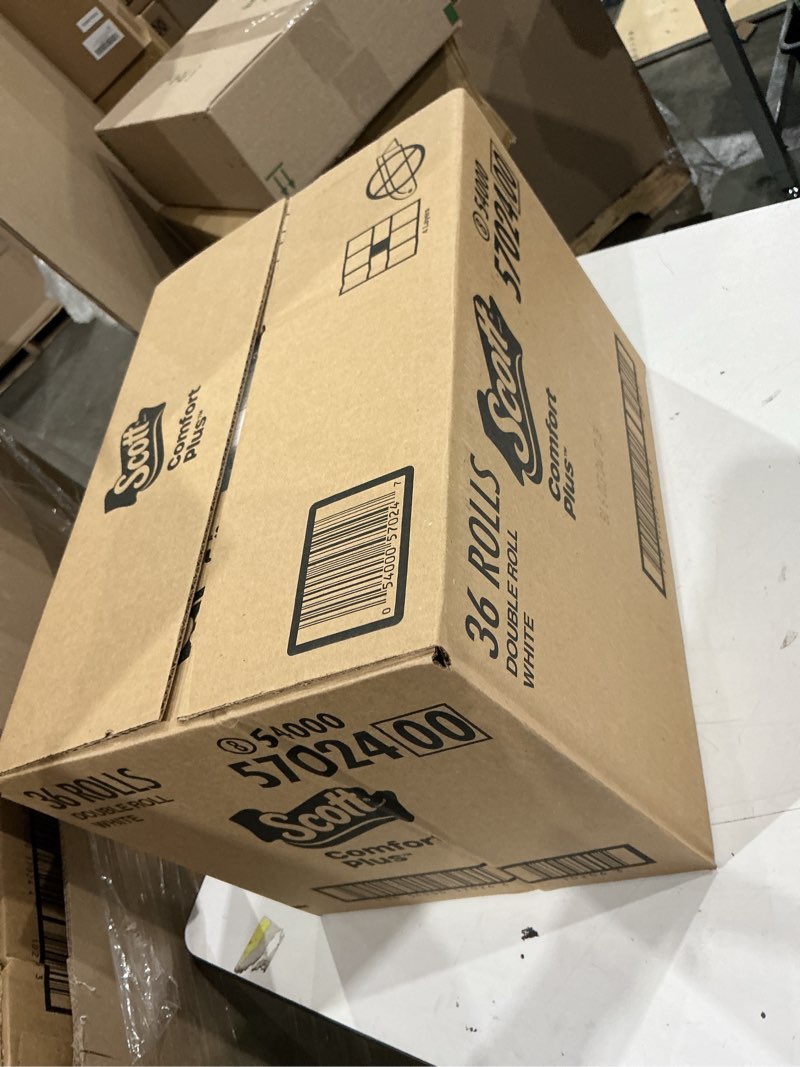 Condition photo showing New/Like New for scott comfortplus toilet paper, 36 triple rolls, 231 sheets per roll, septic-safe, 1-ply toilet tissue triple 231 sheets (pack of 36)