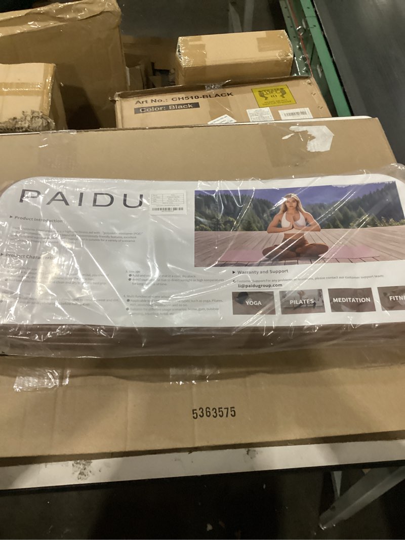 Condition photo showing Good Condition for Foldable Fitness Yoga Mat | 2/5" (10MM) Extra Thick | SGS Certified Non-Slip TPE | 75x26" Extra Long-Wide | Portable & Easy Store | for Yoga, Pilates, Home Gym & Full-Body Workouts Brown + apricot