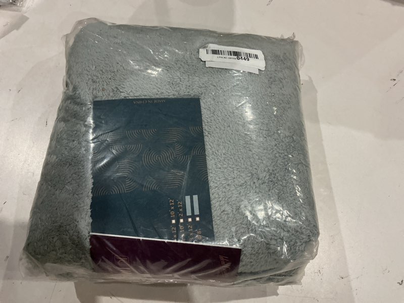 Condition photo showing Good Condition for jinchan solid plush area rug 2x3 performance shaggy washable rug indoor entryway doormat soft modern faux wool cozy non slip carpet for living room kid room bedroom nursery slate blue 2' x 3' (rectangular) solid slate blue