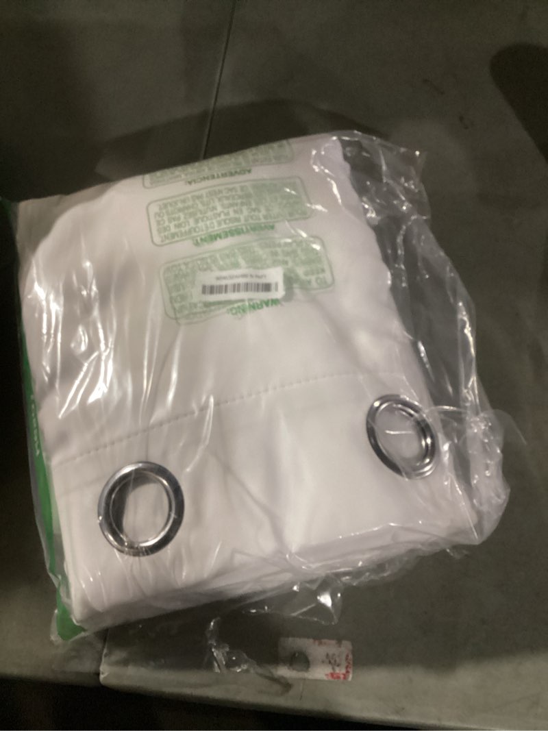 Condition photo showing New/Like New for RYB HOME White Curtain Shades - Room Darkening Curtains for Bedroom, 50% Light Block Thermal Insulated Panel for Living Room Sliding Glass Door, W 100 x L 120 inches, Pure White Pure White 100"W x 120"L (Pack of 1)