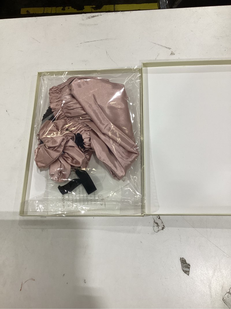 Condition photo showing Good Condition for YANIBEST Adjustable Satin Bonnet Double Layer Hair Bonnet for Sleeping Bonnets for Women Hats Curly Natural Hair, Blush Pink One Size Blush Pink