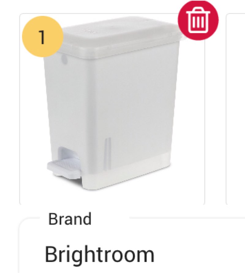 2.7gal Step Trash Can Clear - Brightroom™ (Pack total of 2)