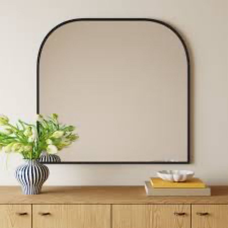 sabine metal wide arch wall mirror