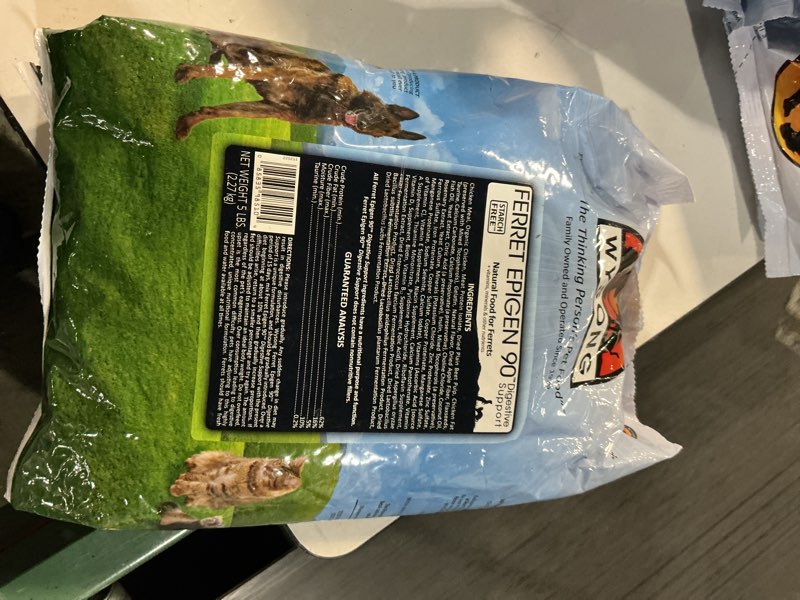 Condition photo showing New/Like New for Wysong Ferret Epigen 90 Digestive Support - Dry Ferret Food - 5 Pound Bag(Pack of 1) 5 Pound (Pack of 1)