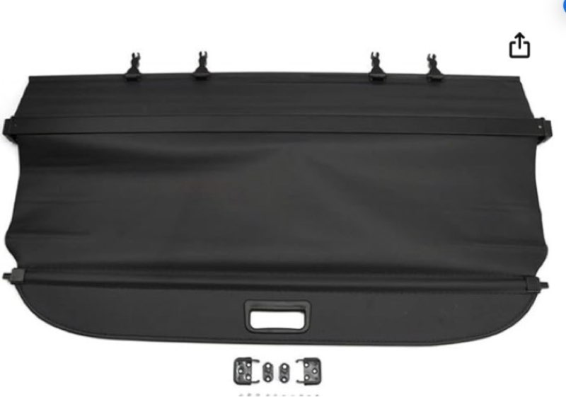  LadyCent Car Retractable Rear Trunk Parcel Shelf for Honda FIT Jazz 2015 2016 2017 2018, Black Car Rear Trunk Cargo Cover Shield Shade