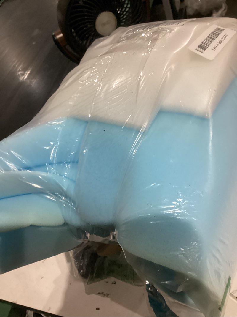 Condition photo showing As Is for Upgraded 2-in-1 Couch Cushion Support for Sagging Cushions 20x20x2 - Under Sofa Cushion Support for Sagging Seat Repair Insert to Lift Couch Set of 2 Blue&white 20x20x2-Set of 2