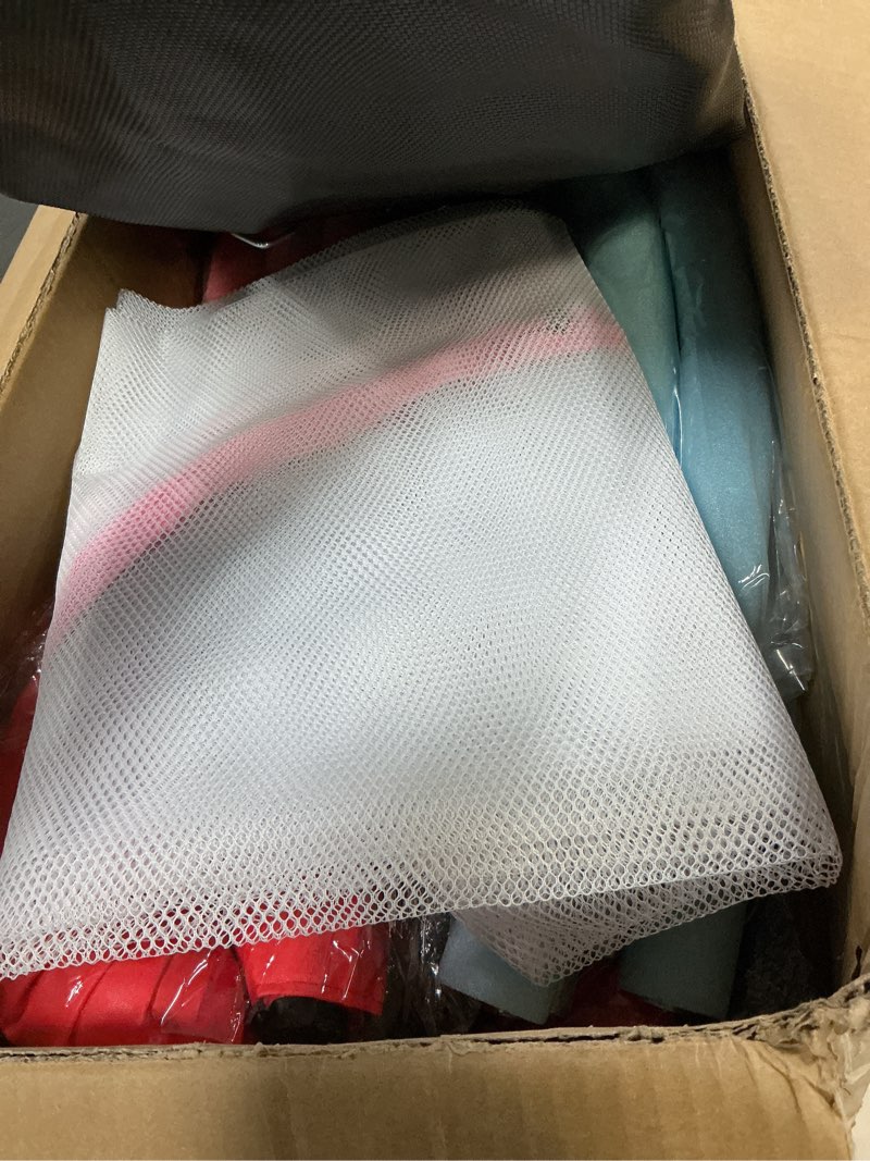 Condition photo showing Good Condition for 55" Toddler Mini Trampoline for Kids, Indoor Outdoor Toys with Swing, 440lbs Baby Kids Trampoline, Gymnastics Bar, Birthday Gifts for Boy Girl Age 1-8 Pink-Blue