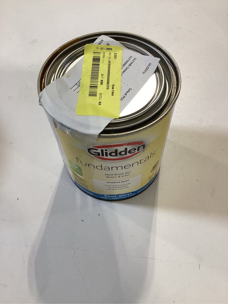 Condition photo showing Good Condition for glidden fundamentals 1 quart tintable base 2 semi-gloss interior paint